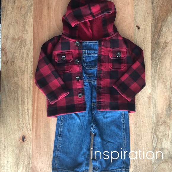 🍁Joe Fresh 18-24m buffalo check jacket with hood - Picture 4 of 4